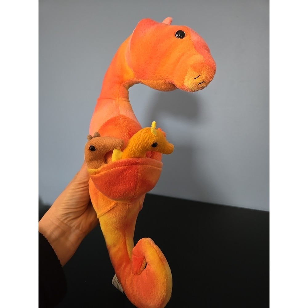 Wild Republic Tie Dye Coral Seahorse With Three Babies 13" Plush‎ 2013